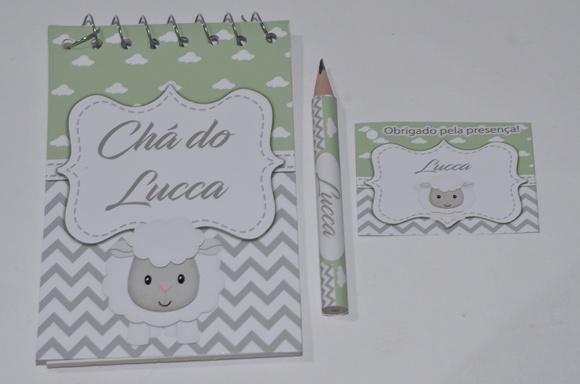 Bloquinho Personalizado com Lápis Ovelhinha