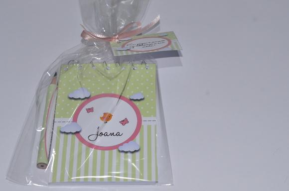 Bloquinho Personalizado com Lápis Passarinho