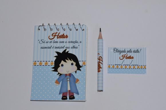 Bloquinho Personalizado com Lápis Pequeno Principe