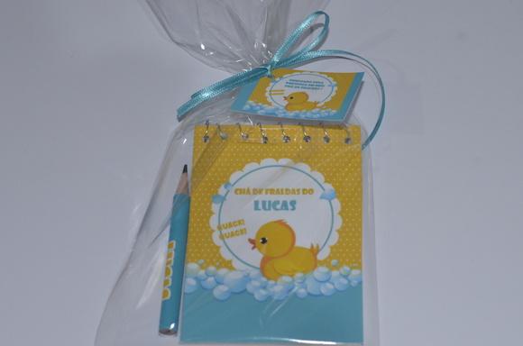 Bloquinho Personalizado com Lápis Patinho