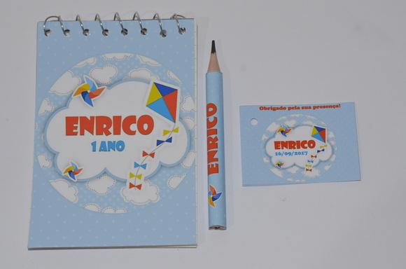 Bloquinho Personalizado com Lápis Pipa