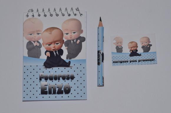 Bloquinho Personalizado com Lápis Poderoso Chefinho