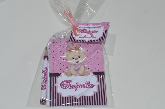 Bloquinho Personalizado com Lápis Ursinha Princesa