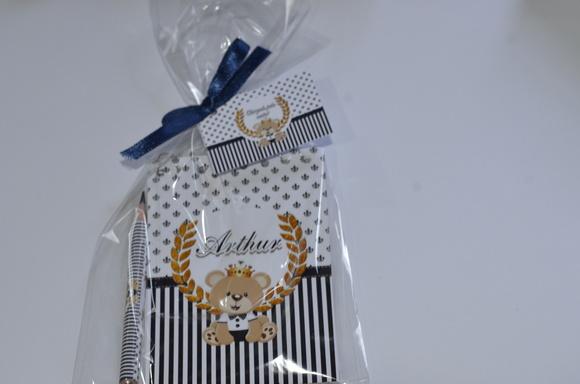 Bloquinho Personalizado com Lápis Ursinho Principe