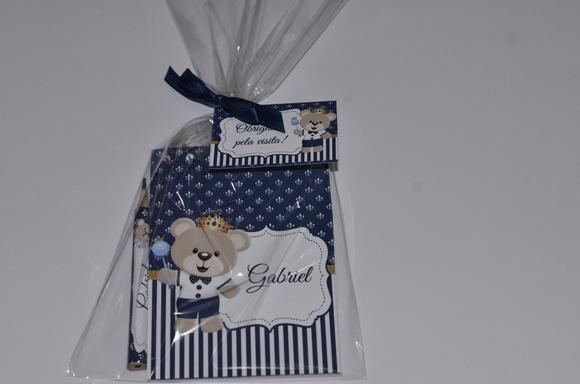 Bloquinho Personalizado com Lápis Ursinho Principe