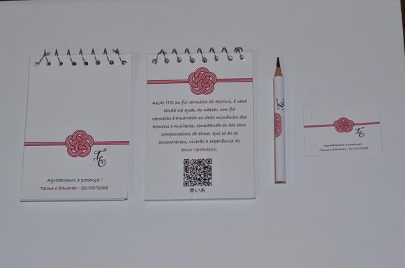 Bloquinho Personalizado Frente e Verso com Lápis