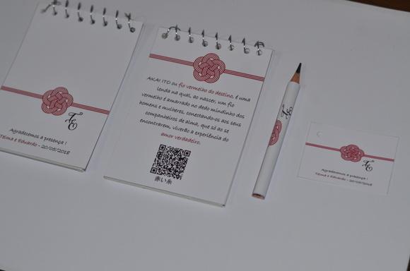 Bloquinho Personalizado Frente e Verso com Lápis