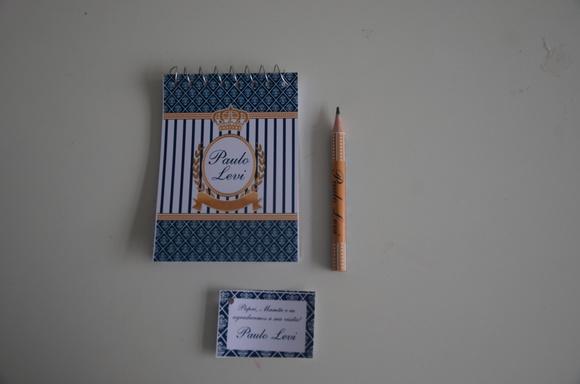 Bloquinho Personalizado para Bebê com Lápis