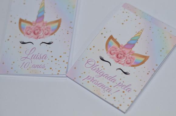 Bloquinho Personalizado Unicornio