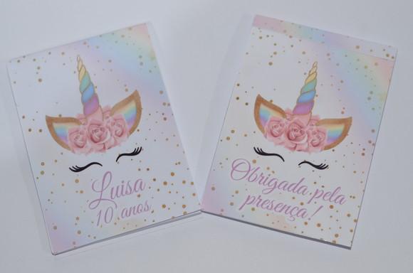 Bloquinho Personalizado Unicornio
