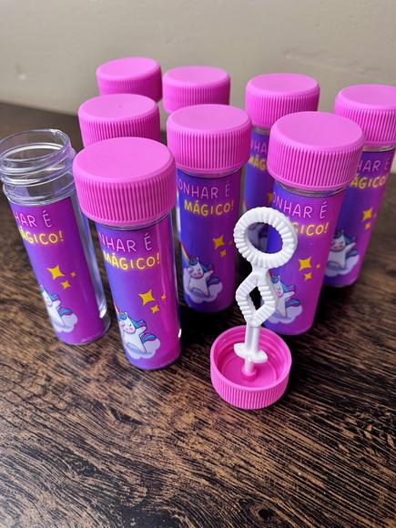 Bolinha de Sabão Personalizado Unicórnio Promoção