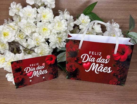 Brinco Personalizado com Mini Sacolinha Dia das Mães