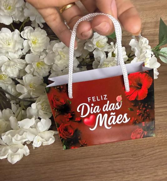 Brinco Personalizado com Mini Sacolinha Dia das Mães