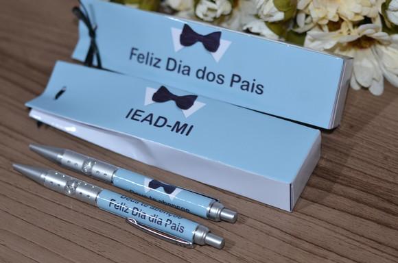 Caneta Personalizada com Caixinha/sacolinha Dia dos Pais