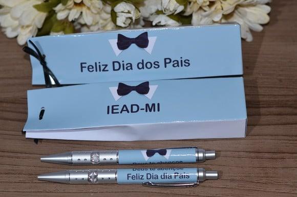 Caneta Personalizada com Caixinha/sacolinha Dia dos Pais