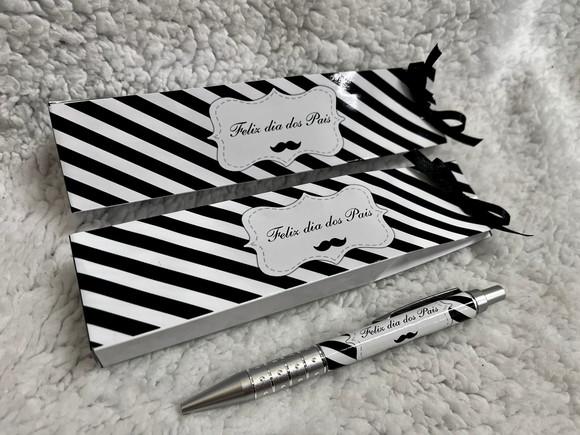 Caneta Personalizada com Caixinha/sacolinha Dia dos Pais
