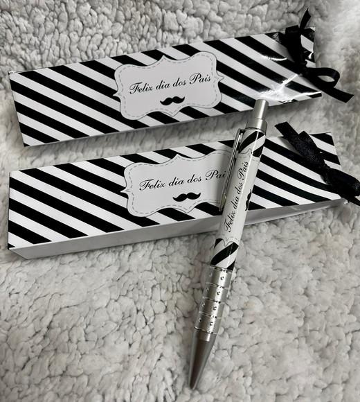 Caneta Personalizada com Caixinha/sacolinha Dia dos Pais