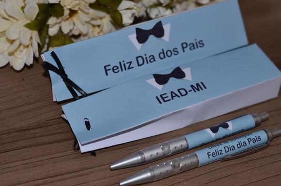 Caneta Personalizada com Caixinha/sacolinha Dia dos Pais