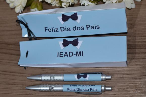 Caneta Personalizada com Caixinha/sacolinha Dia dos Pais