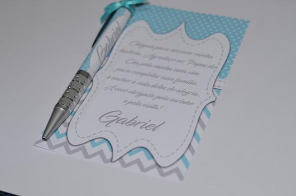 Caneta Personalizada com Tag e Fita