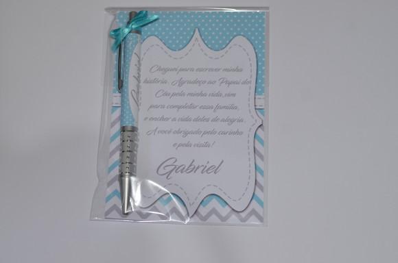 Caneta Personalizada com Tag e Fita