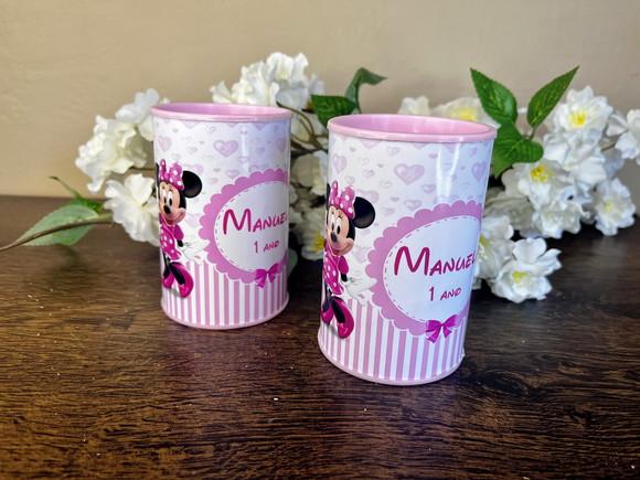 Cofrinho Personalizado Minnie Rosa