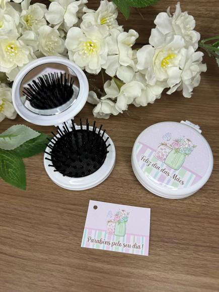 Escova com Espelho Personalizada Dia das Mães