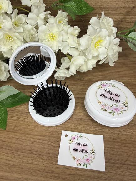 Escova com Espelho Personalizada Dia das Mães