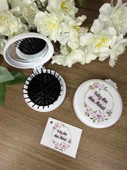 Escova com Espelho Personalizada Dia das Mães
