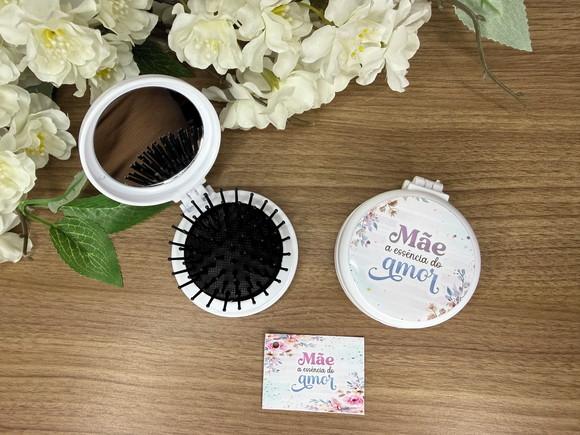 Escova com Espelho Personalizada Dia das Mães