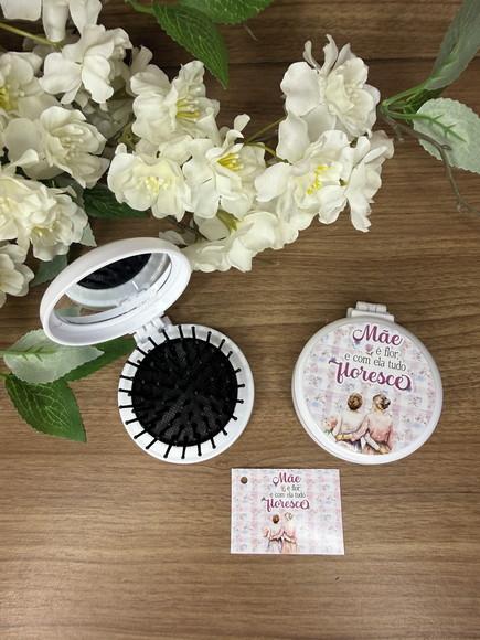 Escova com Espelho Personalizada Dia das Mães