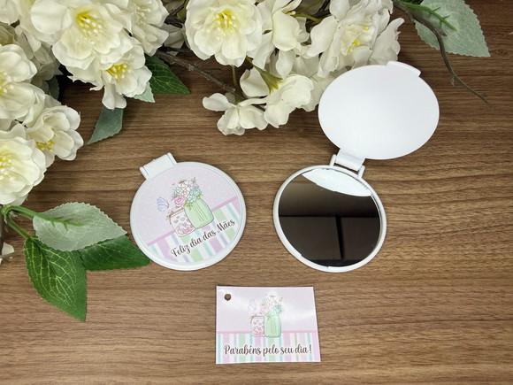Espelho Redondo Personalizado Dia das Mães