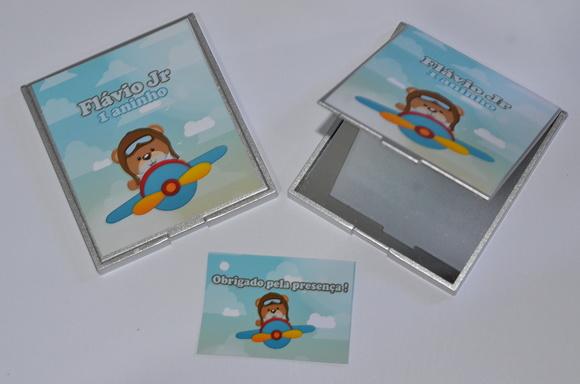 Espelho Personalizado Urso Aviador