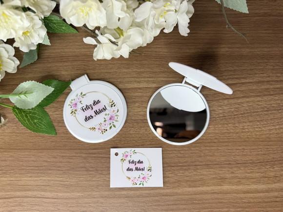 Espelho Redondo Personalizado Dia das Mães