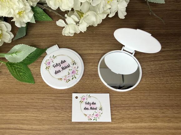 Espelho Redondo Personalizado Dia das Mães