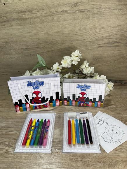 Estojo de Pintura 20 Peças + Sacola Personaliz. Homem Aranha