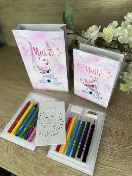 Estojo de Pintura 20 Peças + Sacolinha Personalizada Stitch