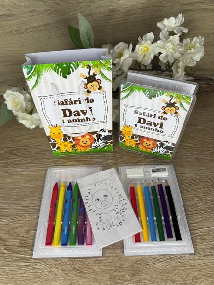 Estojo de Pintura 20 Peças + Sacolinha Personalizada Safari