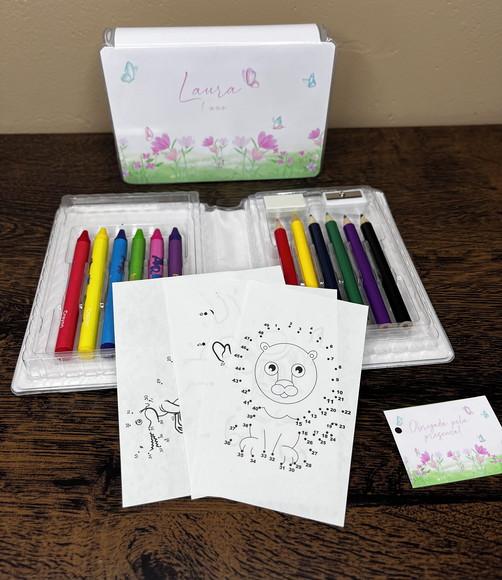 Estojo de Pintura 20 Peças Floral