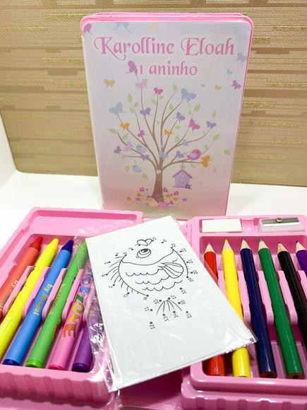Estojo de Pintura 20 Peças Jardim de Borboletas