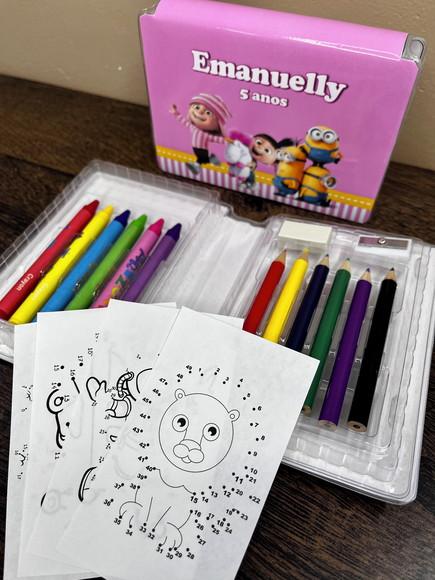 Estojo de Pintura 20 Peças Minions Rosa
