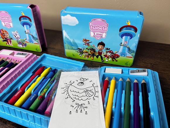 Estojo de Pintura 20 Peças Patrulha Canina