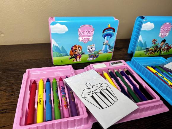 Estojo de Pintura 20 Peças Patrulha Canina