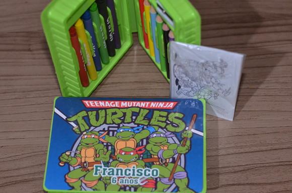 Estojo de Pintura 20 Peças Tartarugas Ninja