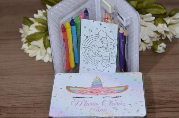 Estojo de Pintura 20 Peças Unicornio