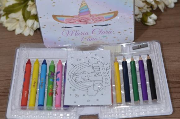 Estojo de Pintura 20 Peças Unicornio
