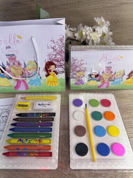 Estojo de Pintura 30 Peças + Sacola Personaliz. as Princesas