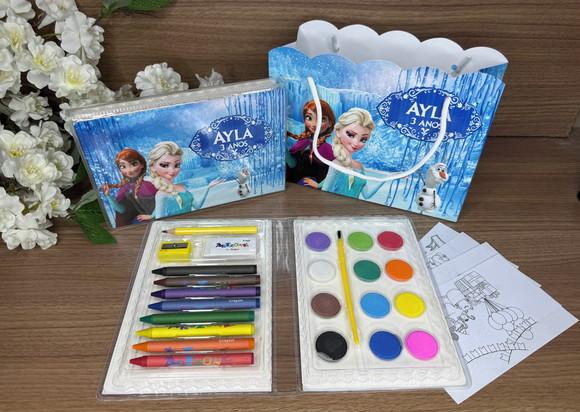 Estojo de Pintura 30 Peças + Sacola Personalizada Frozen