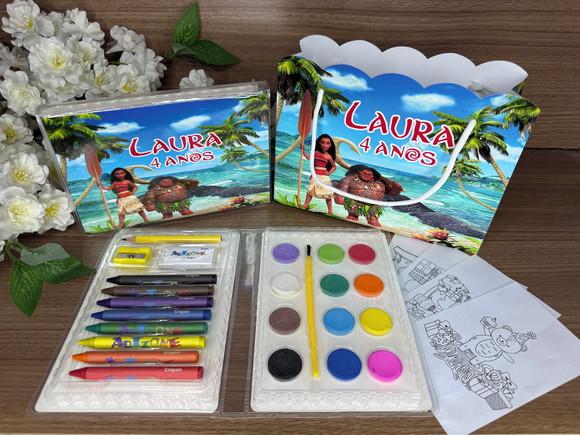 Estojo de Pintura 30 Peças + Sacola Personalizada Moana