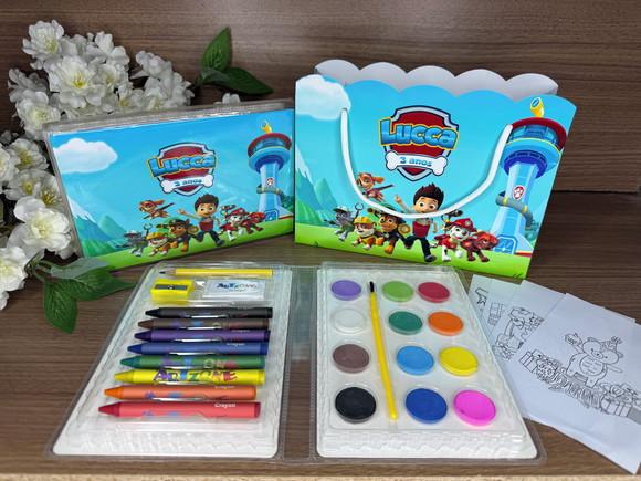Estojo de Pintura 30 Peças + Sacola Personalizada Patrulha
